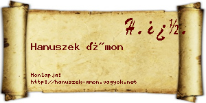 Hanuszek Ámon névjegykártya